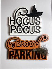 Halloween Broom Parking Sign Hocus Pocus Sign lot Target Bullseye Fall Decor