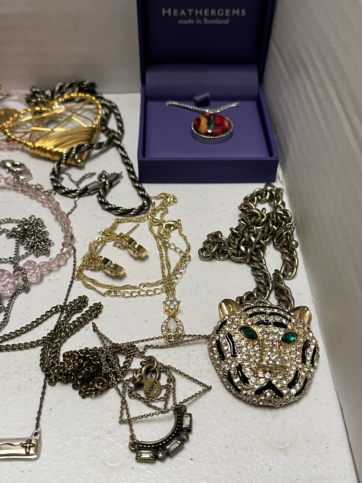 Necklace lot mixed modern vintage costume designer - image 11