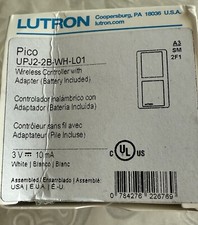 Lutron Pico UPJ2-2B-WH-L01  Wireless Controller with Adapter Battery included 