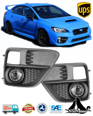Fog Lights For 2015 2016 2017 Subaru WRX STI Front Driving Bumper Lamps w/Wiring