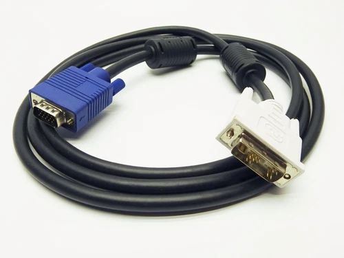 6 Feet DVI-A Analog Male to VGA Male Cable ROHS 2M 6Ft. New