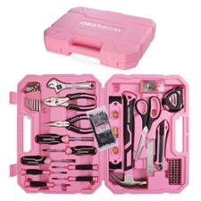 WORKPRO 258PCS Pink Home Tool Set Portable Ha...