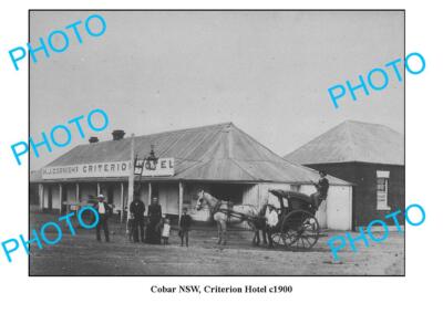 OLD 8x6 PHOTO COBAR CRITERION HOTEL c1900 NSW