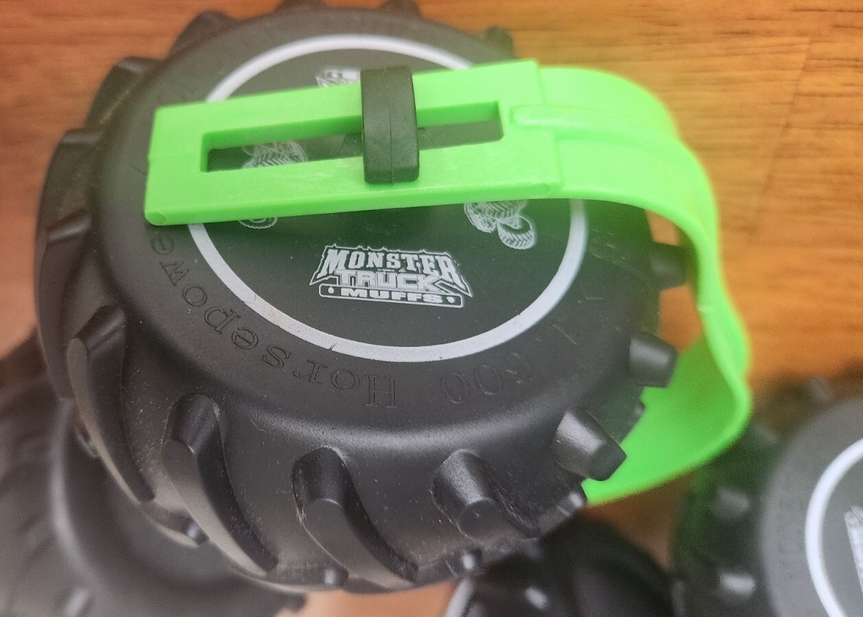 Kids Youth Monster Jam MONSTER TRUCK Tire Earmuffs Ear Protection Lot