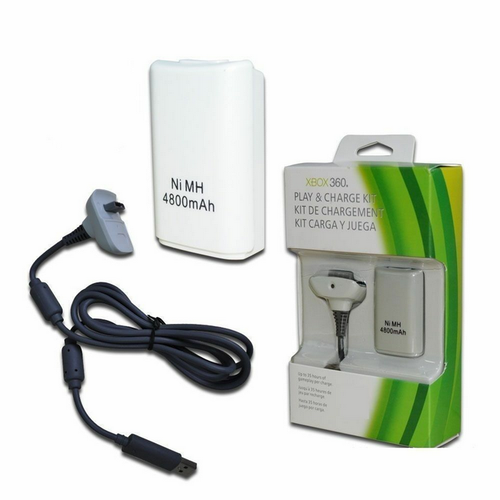 BATTERIA-CONTROLLER-XBOX-360-COMPATIBILE-PLAY-amp-CHARGE-KIT-4800-MAH-RICARICABILE