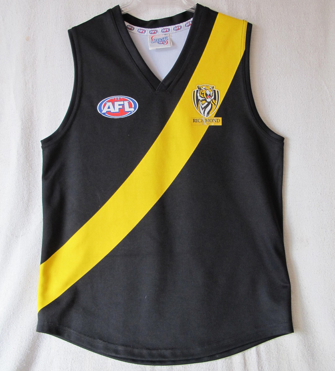 Official AFL Richmond Tigers football jumper size 14Y 94cm