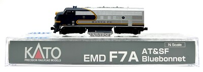 N Scale Kato 176-2127 F7A ATSF Santa Fe Blue Bonnet #332 Diesel