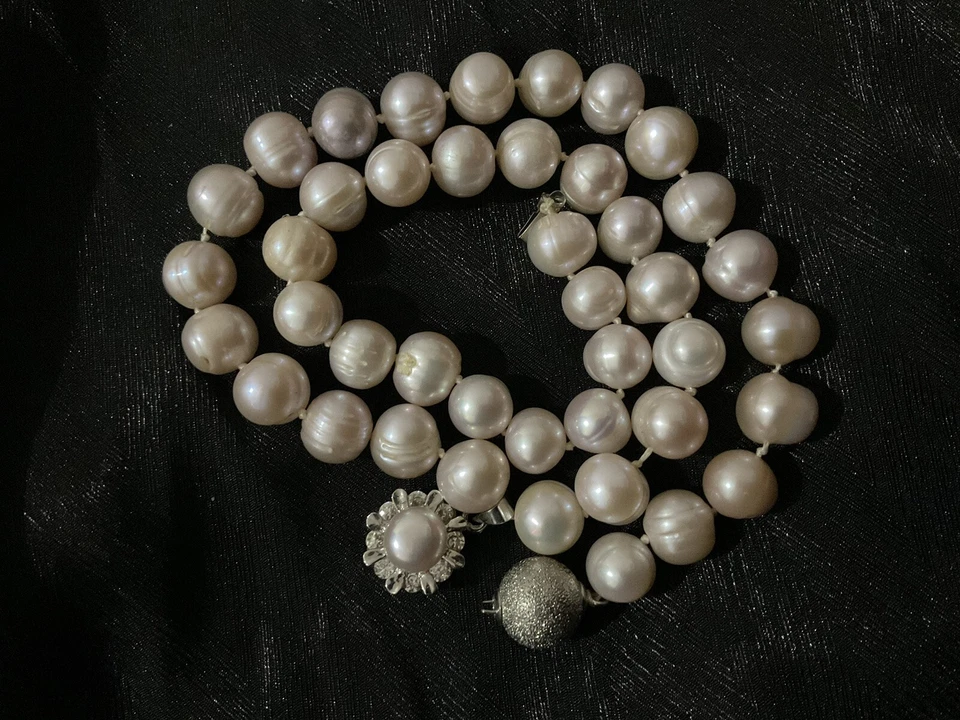 AAA Natural South Sea Pink White Pearl Necklace With Pendant - Image 2 of 2