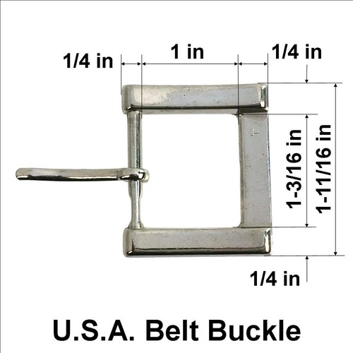 Basic Classic Belt Buckle1''x 1-3/16'' Made in U.S.A. - Picture 5 of 6