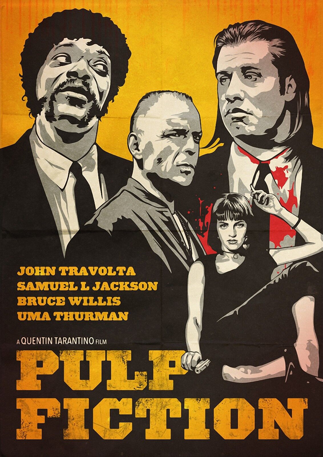 PULP FICTION MOVIE POSTER WALL ART PRINT A4 / A3 PF04