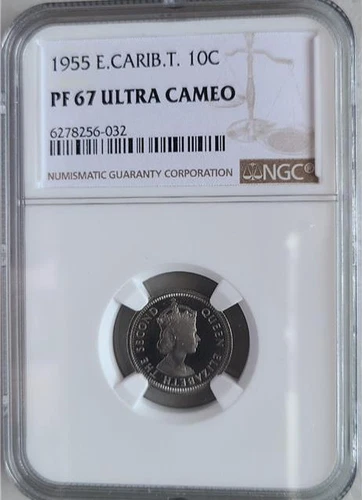 British Caribbean Territories 10 Cents 1955 NGC PF 67 Ultra Cameo