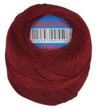 (0,18€/m) Stopftwist Stopfgarn Baumwolle 8-fach mercerisiert 20 m weinrot (0884)