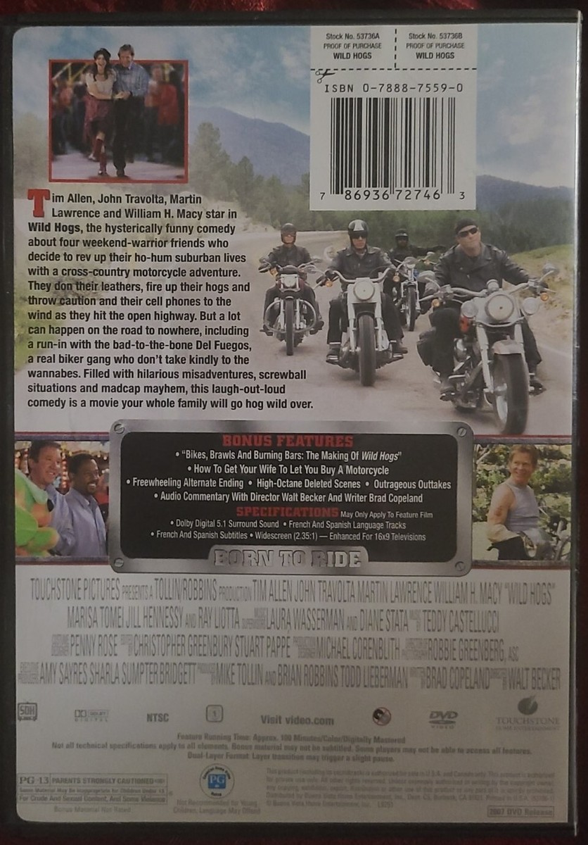 Wild Hogs DVD (2007) USED Very Good Condition Tim Allen John