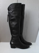 High boots made of genuine leather, for women, size Euro 40, US 9W