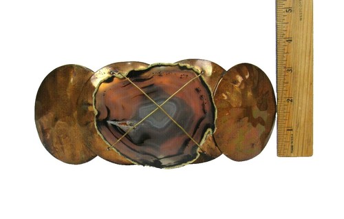 sz 28 13 Vintage Mod Belt 1960\'s Beige Faux Leather Belt Resin Buckle Jackie O sz 28 13 Vintage Mod Belt 1960 main image 4