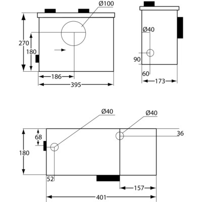 Pompe De Relevage Wiltec 3/1 Avec Broyeur - 600W, 10m Hauteur, 3 Entrées - Pour WC, Douche, Lavabo, Eaux Usées
