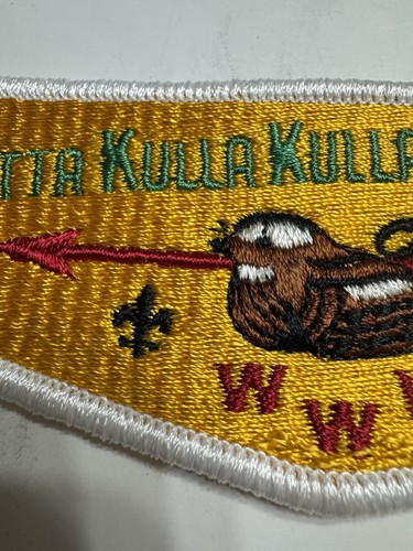 BoyScout OA Vigil Flap Lodge 185 Atta Kulla Kulla White Border - Picture 3 of 13