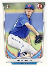 (50) 2014 Bowman Draft Picks NICK WELLS Rookie Card LOT #DP89 Blue Jays