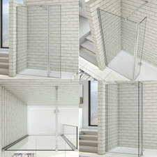 8mm doppelseitig NANO+ESG Walk in mit Panel Seitenwand Duschkabine Duschwand