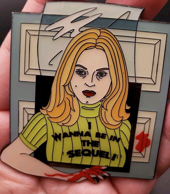 Rare Scream Rose McGowan  " I Wanna Be In The Sequel Lg Enamal Pin From DEMONIC 