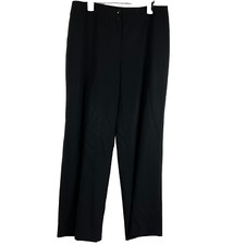Armani Collezioni Pants 10 Black Wide Leg Wool Lined