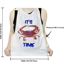 25 CraftLov Disposable Adult Size Crab Bibs, Lightweight High Quality 16.5  X 16