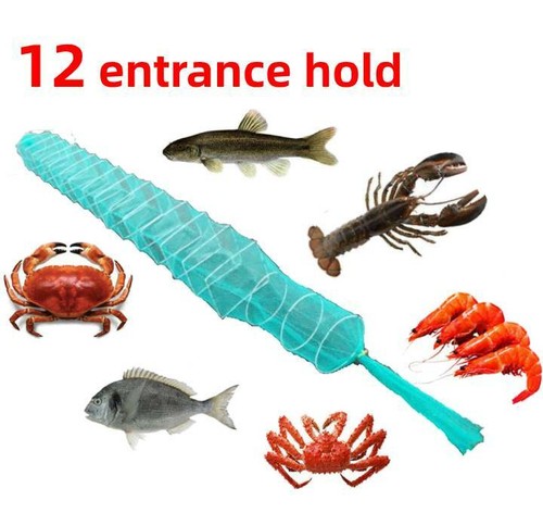 11 FT Crayfish Trap Crawdad Crawfish Trap Foldable Fishing Net Crab Minnow - Picture 2 of 6