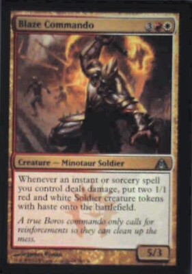 Carta Magic: The Gathering - Blaze Commando (56) - De La Colección Dragon's Maze, Rareza Poco Común, Ideal Para Mazos De Combate