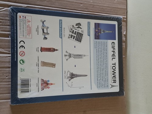 CubicFun 3D Eiffel Tower 33 Piece Jigsaw Puzzle Kit, C705h, BRAND NEW SEALED - Picture 2 of 10