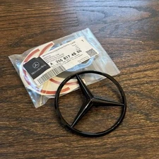 W205 SEDAN Mercedes GLOSS BLACK Star Emblem Rear Trunk Lid Logo Badge AMG C300