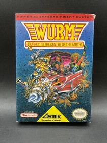 Wurm: Journey to Center Earth NES Nintendo 1991 VGC CIB In PLASTIC CASE Tested