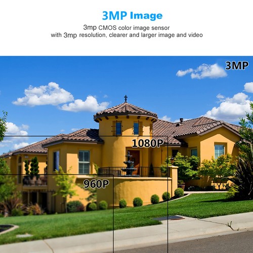 KKmoon 3MP POE IP Camera Waterproof Security Camera Support P2P Android/iOS APP - Picture 4 of 12
