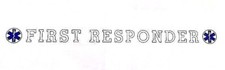EMS EMT FIRST RESPONDER STATIC WINDOW DECAL - First Responder 18" window decal