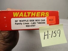 Walthers 932-4707 HO 50' Waffle Side Boxcar Kit L&N 480399    H159