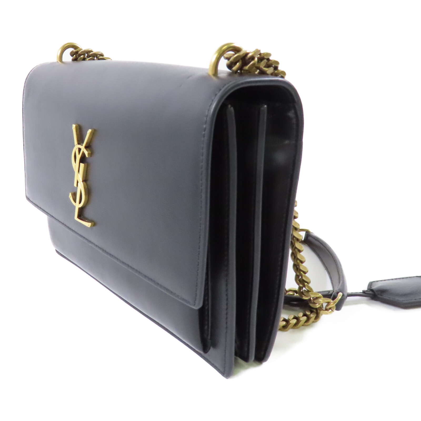 SAINT LAURENT YSL GHW Borsa a tracolla con catena 442906 Nero