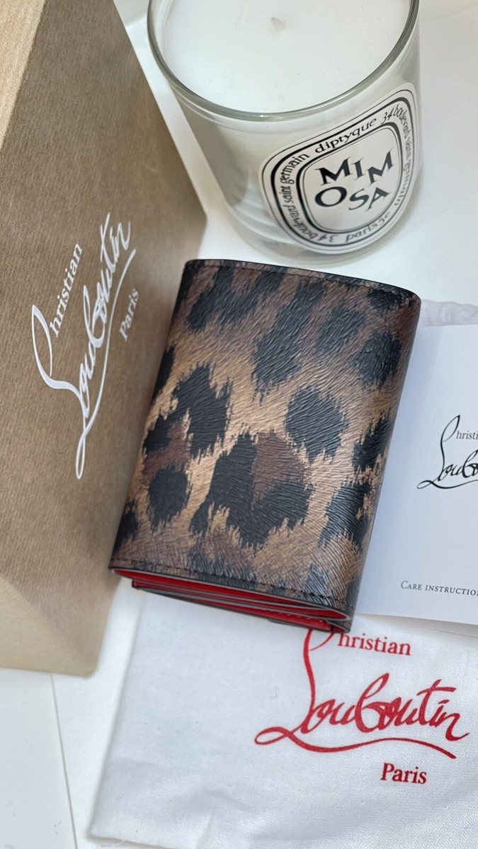 Authentic CHRISTIAN LOUBOUTIN CL debossed leopard-print