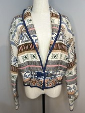 Vintage Flashback Womens Tapestry Blazer Jacket Aztec Western Southwest Large