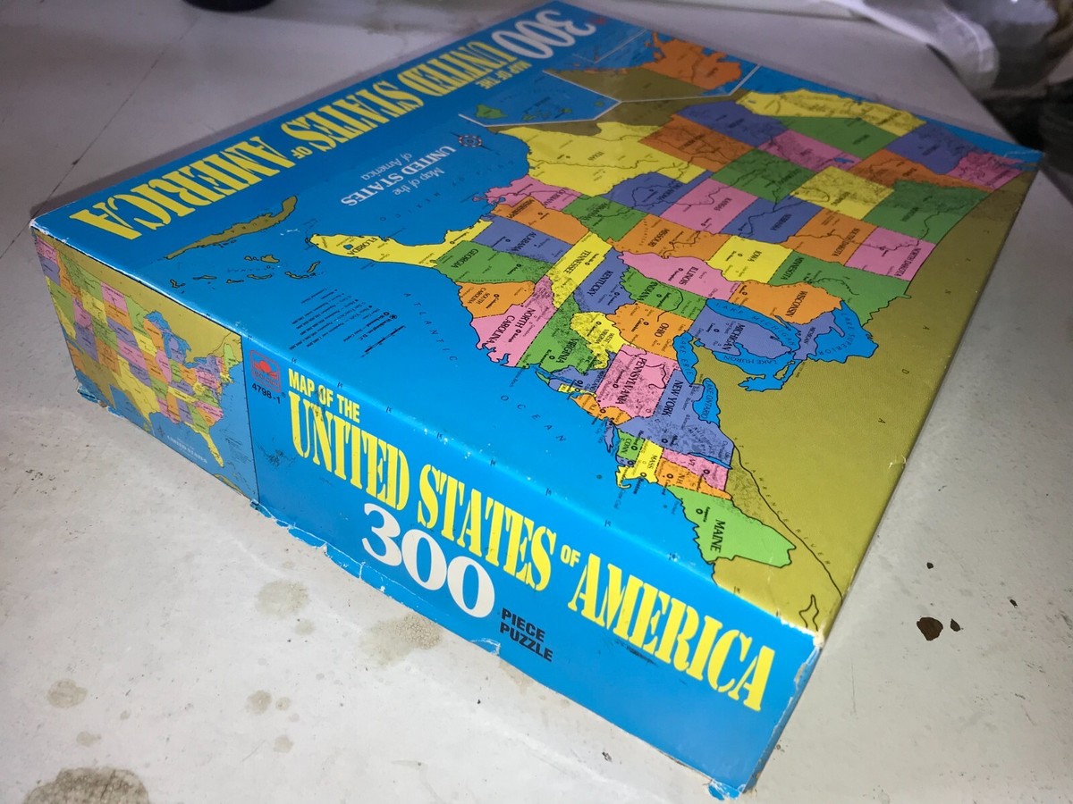 レア US INDIE POP MAP インディーポップマップ クッキーシーン GOLDEN 1990 MAP of the UNITED STATES of AMERICA Jigsaw