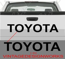 90 - 96 TOYOTA TAILGATE BLACK Vinyl Decal Sticker Emblem Logo Graphic 31"