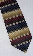 Bergamo New York Mens Dress Tie Size 56” Multicolor 100% Silk Formal Business
