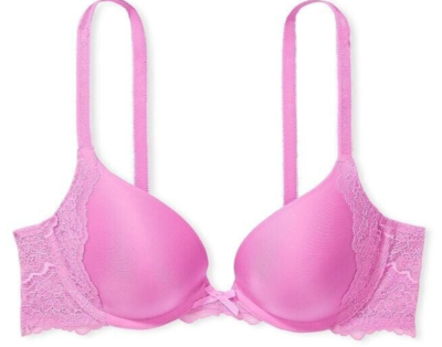 VS PINK ワインレッド ブラジャー 38C 38C Smooth Bubblegum Pink LACE Dream Angels Victorias Secret