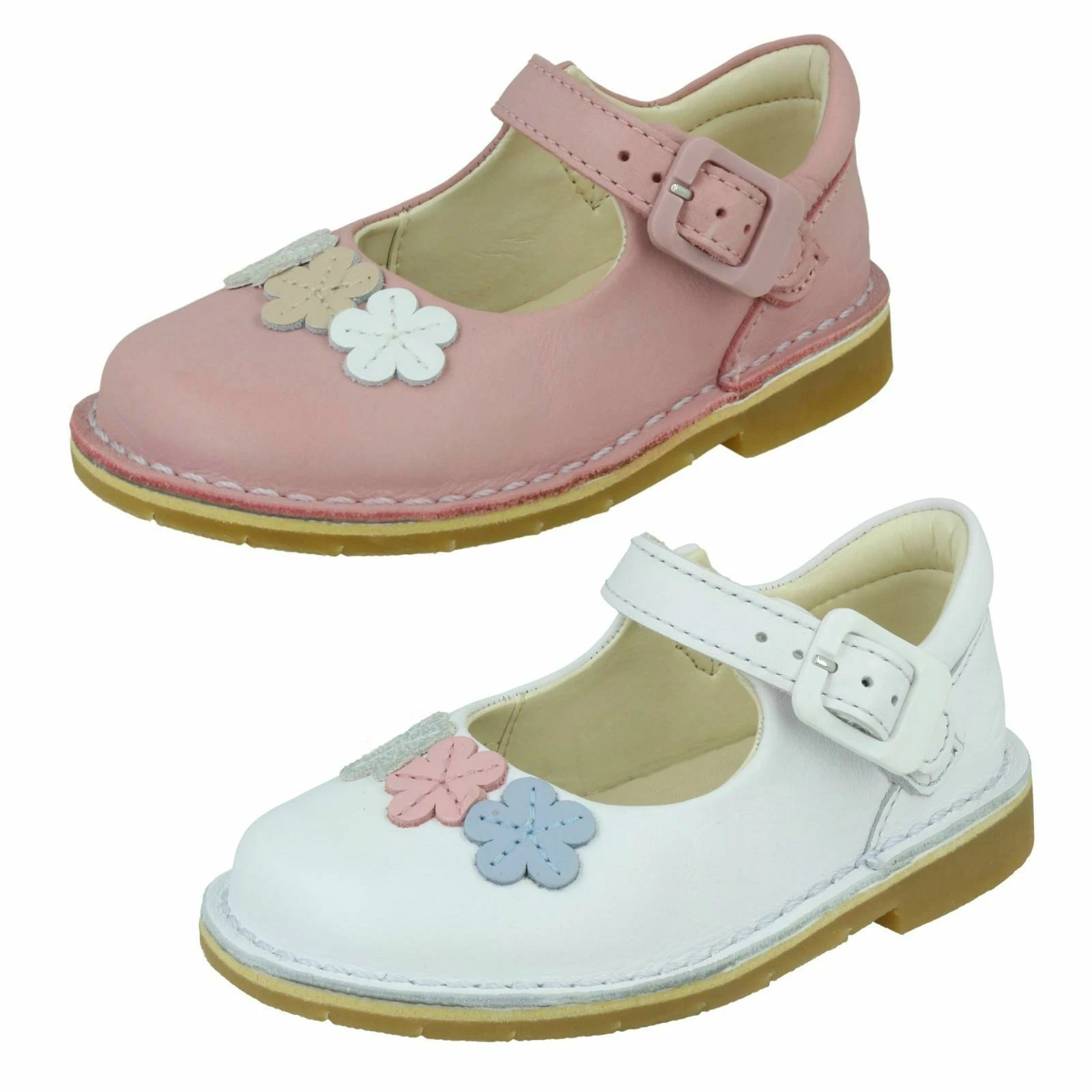 Scarpe casual da bambina Clarks 'Comet Gem' in pelle rosa o bianca accessori F&G