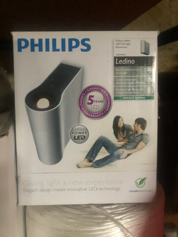 Philips Lampada LED da Parete Pytha Alluminio Up & Down x errato acquisto nuovo - Immagine 3 di 4