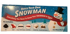 Build a Snowman Kit, Felt Hat, Scarf, Nose, Buttons, Pipe. Works W/ Sand NEW