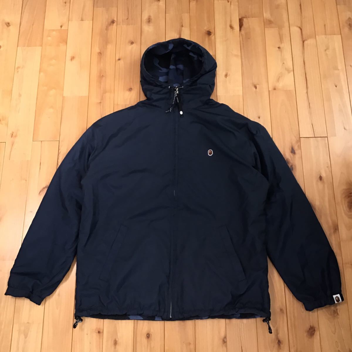 Reversible blue camo Zip Hoodie Jacket L Size a bathing ape BAPE