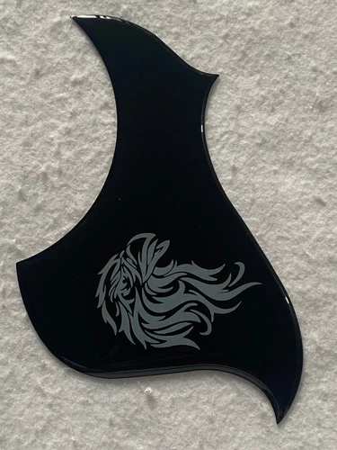 For Gibson Songwriter Acoustic Guitar Self Adhesive Pickguard,Crystal Black