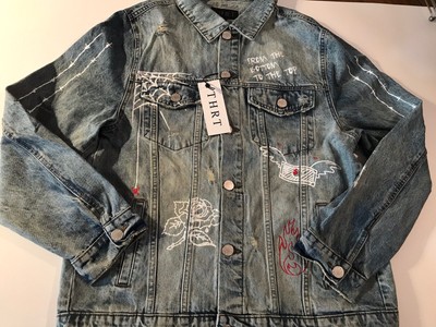 black designer jean jacket