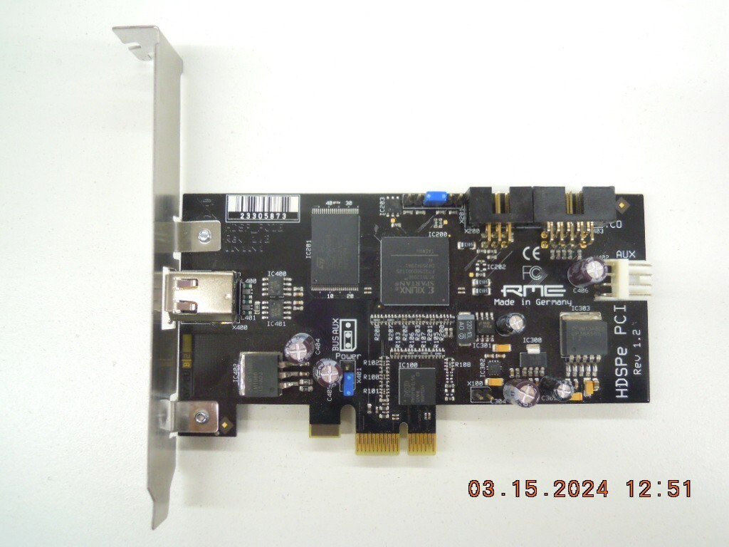 RME HDSPe PCIe (PCI Express) Rev. 1.2 IMM Card for Multiface I/II 