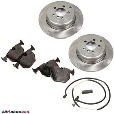 LAND ROVER REAR BRAKE ROTOR DISC PADS W/ SENSOR RANGE 03-05 M62 MR0101 AM4x4