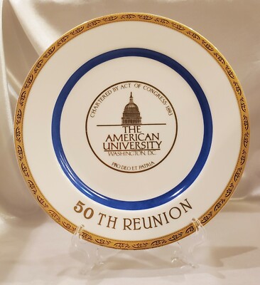 The American University, DC 50th Reunion Plate, Viletta USA, RARE VTG 1943 